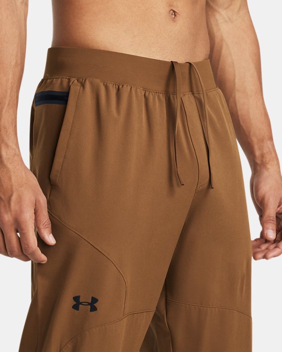 Men's UA Unstoppable Joggers in Brown image number 3